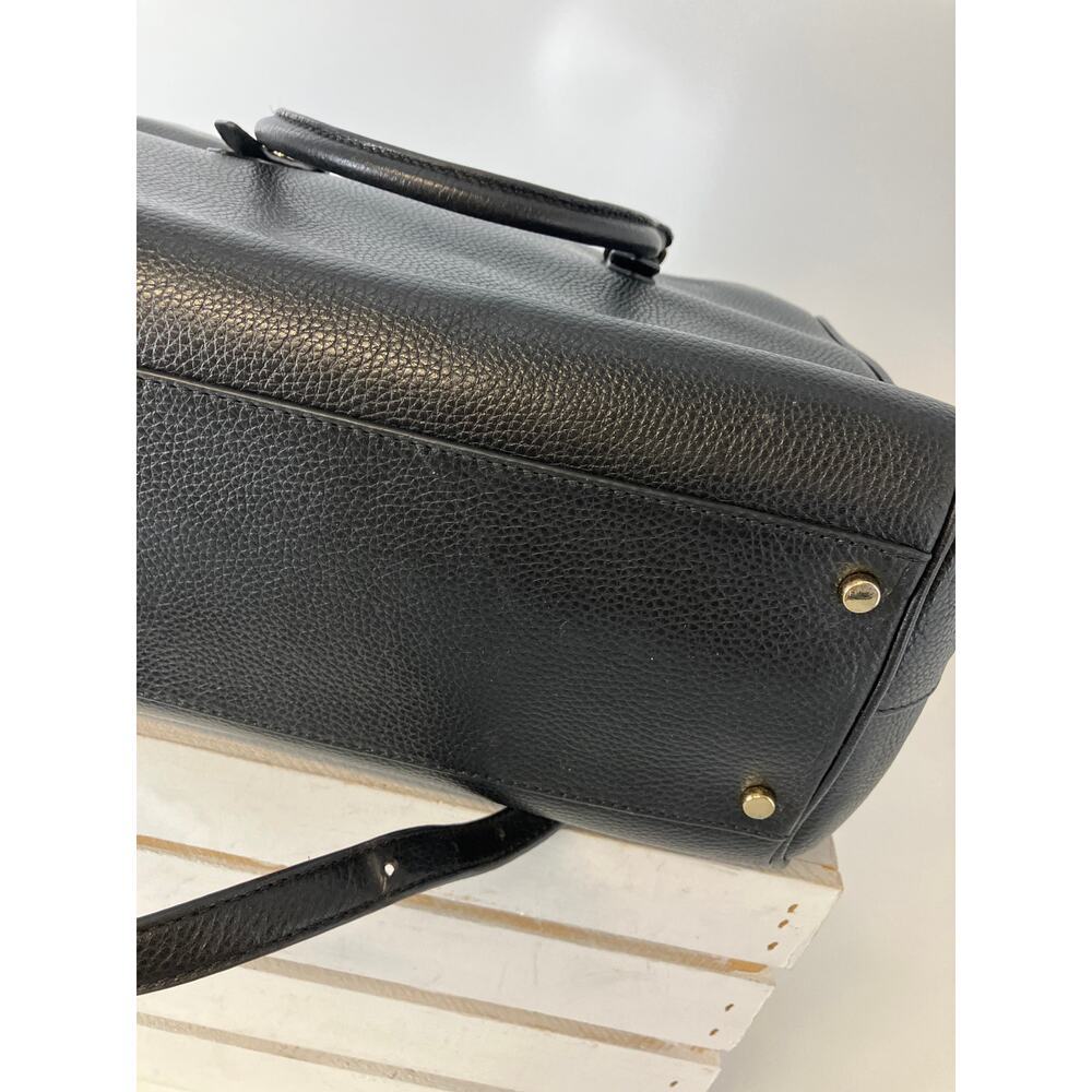 KATE SPADE LARGE BLACK PEBLED LEATHER WOMENS SHOULDER BAG - Picture 11 of 16